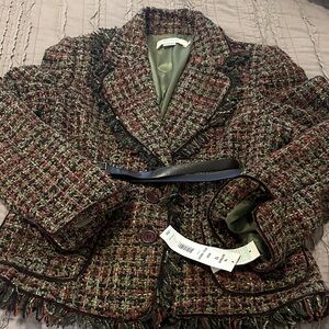 Elegant Women's Blazer with Belt super cute size 12 NWT